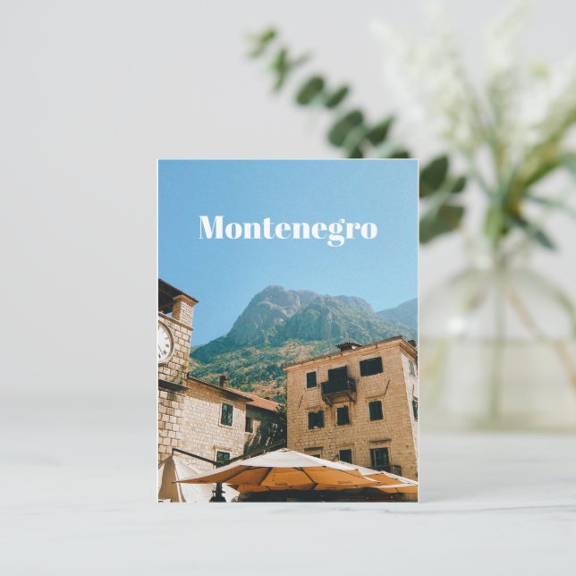 Montenegro stadsbild  helg vykort (Stående Fram)