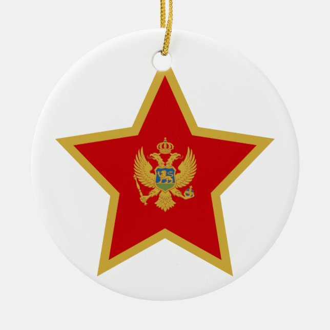 Montenegro stjärna julgransprydnad keramik (Framsidan)