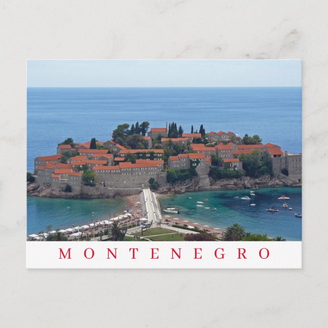 Montenegro Sveti Stefan-vykort Vykort (Framsida)