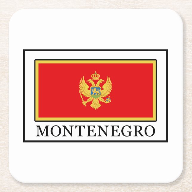 Montenegro Underlägg Papper Kvadrat (Framsidan)