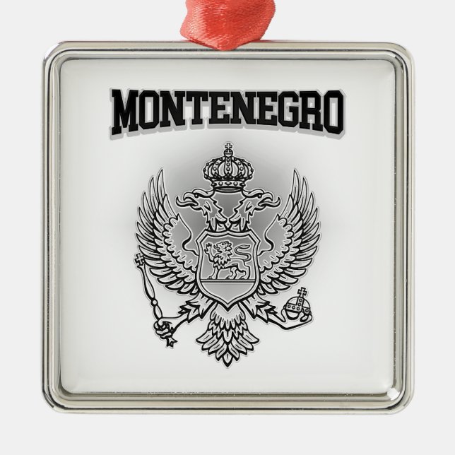 Montenegro vapensköld julgransprydnad metall (Framsidan)