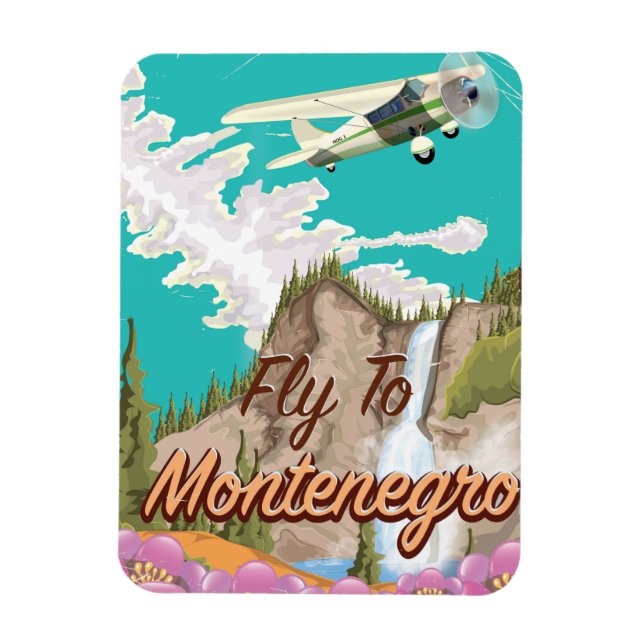 Montenegro vintage flygresoraffisch magnet (Vertikal)