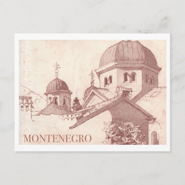 Montenegro vintage resor vykort (Framsida)