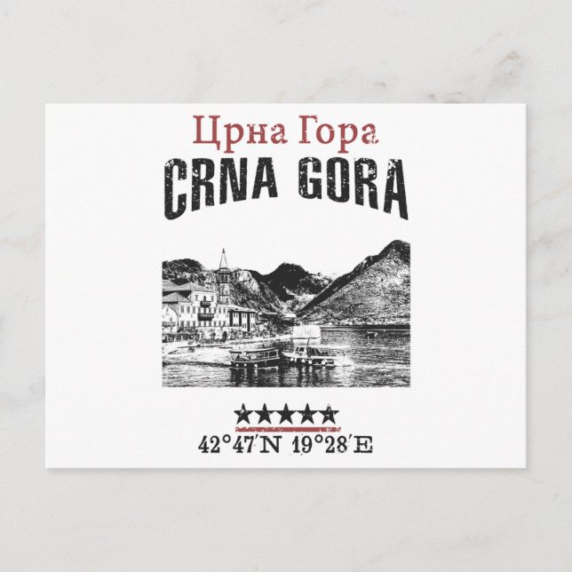 Montenegro Vykort (Framsida)