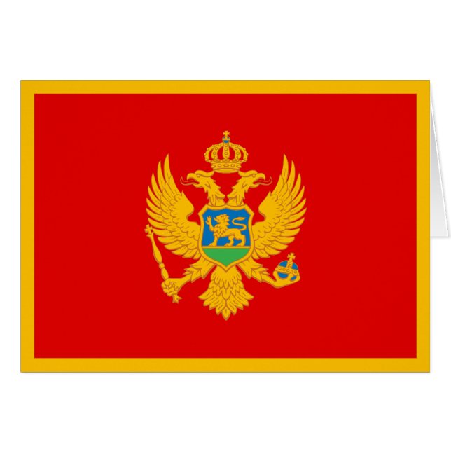 Montenegroflagga Hälsningskort (Framsidan Horizontal)