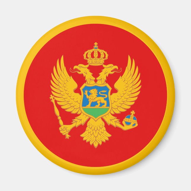 Montenegroflagga Magnet (Framsidan)
