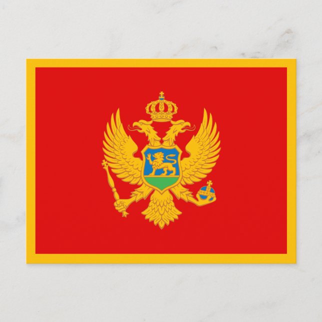 Montenegroflagga Vykort (Framsida)