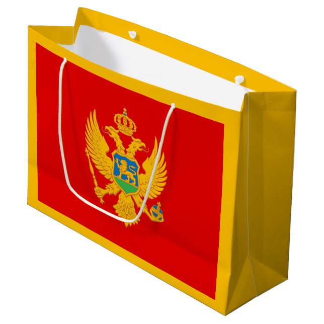 Montenegros flagga (Framsidan Vinklad)