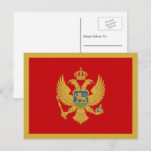 Montenegros Flagga, Flagga Montenegro Vykort