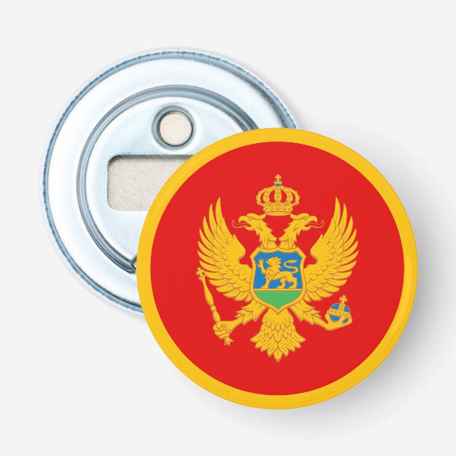 Montenegros flagga flasköppnare (Framsidan)