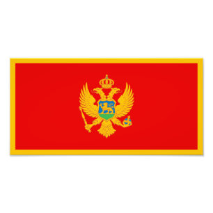 Montenegros flagga fototryck