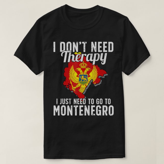 Montenegros Flagga I Montenegro Flagga I Vacation  T Shirt (Design framsida)