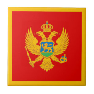 Montenegros flagga kakelplatta