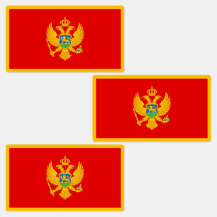 Montenegros flagga klistermärke