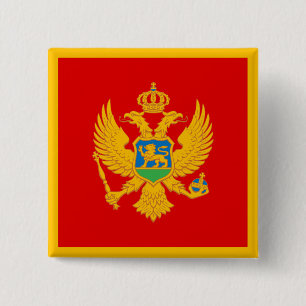 Montenegros flagga knapp