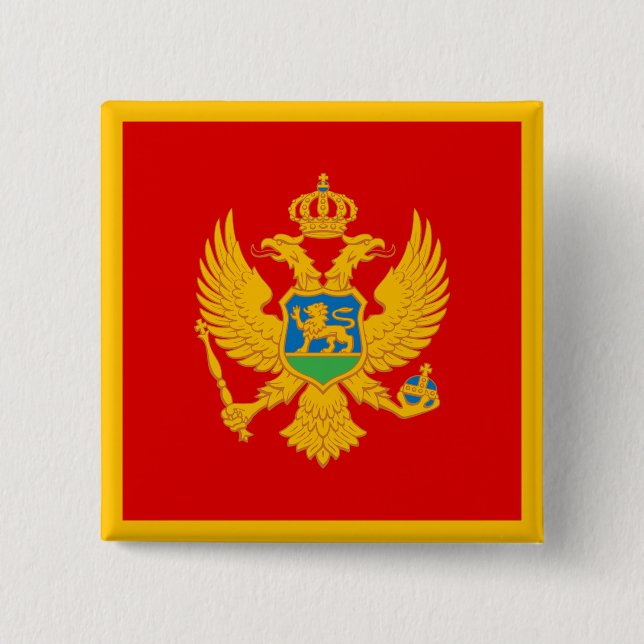 Montenegros flagga knapp (Framsida)