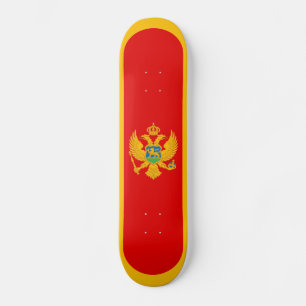 Montenegros flagga mini skateboard bräda 18,5 cm