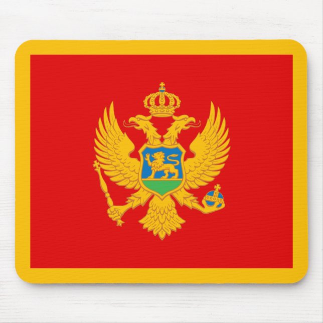 Montenegros flagga musmatta (Framsidan)