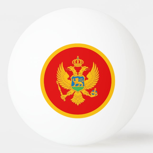 Montenegros flagga pingisboll (Framsidan)