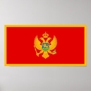 Montenegros flagga poster