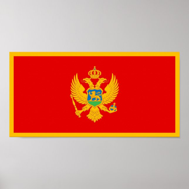 Montenegros flagga poster (Framsidan)