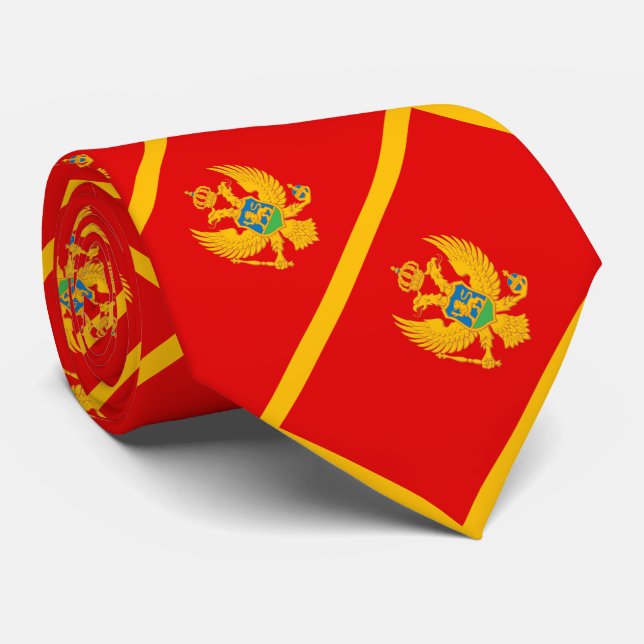Montenegros flagga slips (Rullad)