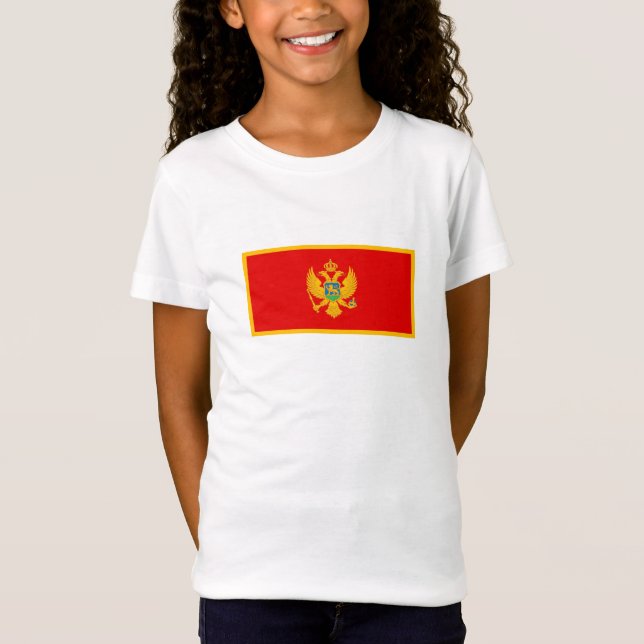 Montenegros flagga t shirt (Framsida)