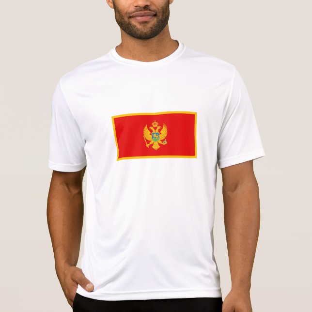Montenegros flagga t shirt (Framsida)