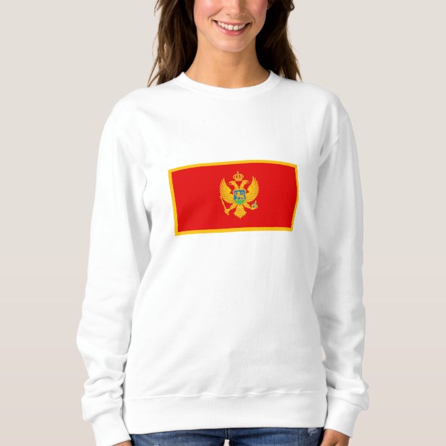 Montenegros flagga t shirt (Framsida)