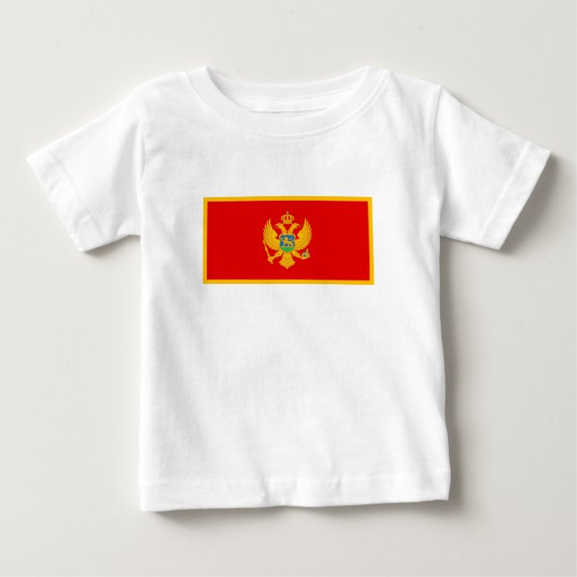 Montenegros flagga t shirt (Framsida)