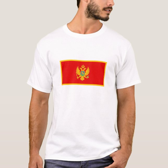 Montenegros flagga t shirt (Framsida)