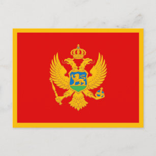 Montenegros flagga vykort