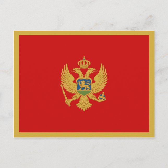 Montenegros Flagga-vykort Vykort (Framsida)