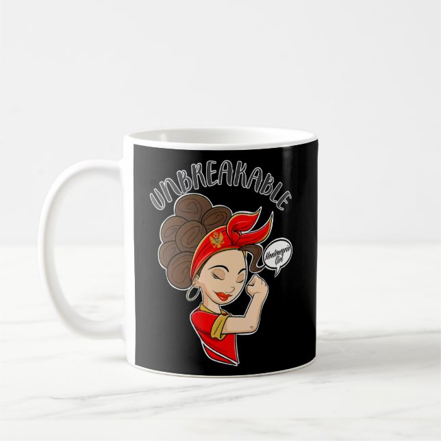 Montengrin Girl Unbryable I Heritage Montenegro Kaffemugg (Vänster)