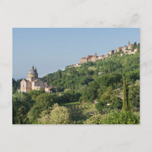 Montepulciano cathedral och vykort för stadsbruk