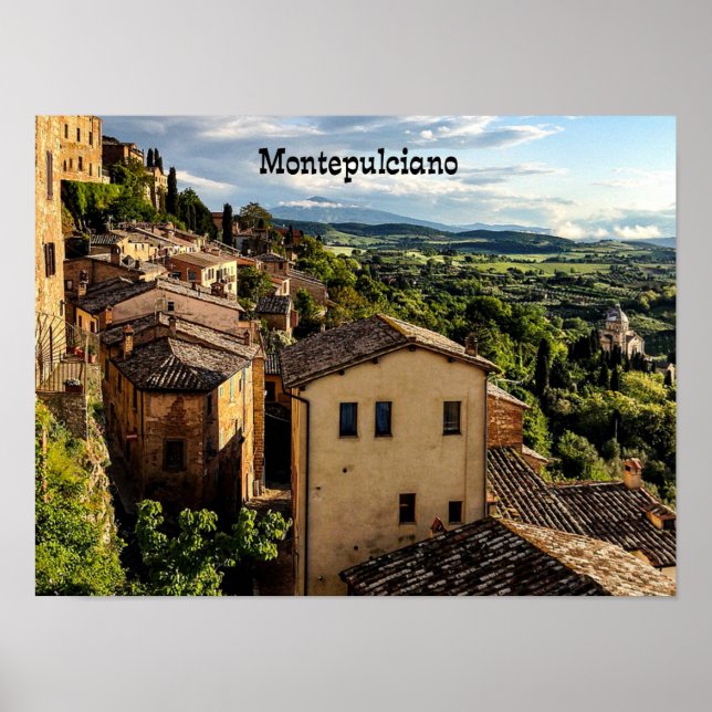 Montepulciano, Toscana, Italien Poster (Framsidan)