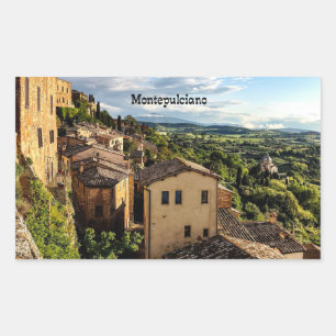 Montepulciano, Toscana, Italien Rektangulärt Klistermärke