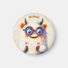 Monter Valentine's Day Heart Badge Kids School  Magnet