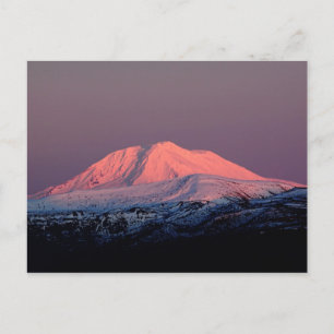 Montera Adams Snowy-topp vid Sunset Postcard Vykort