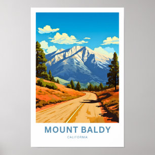 Montera Baldy California Travel-utskrift Poster