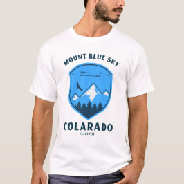 Montera blå himmel formellt monteringsventiler t shirt