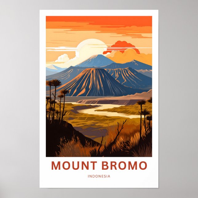 Montera Bromo Indonesia Travel Print Poster (Framsidan)