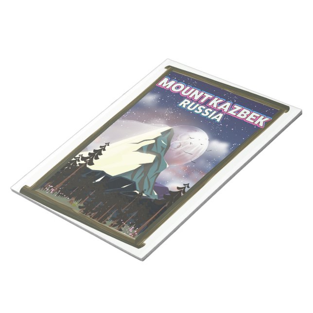 Montera den ryska reseaffischen Kazbek. Anteckningsblock (Vinklad)