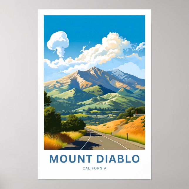 Montera Diablo California Travel Print Poster (Framsidan)