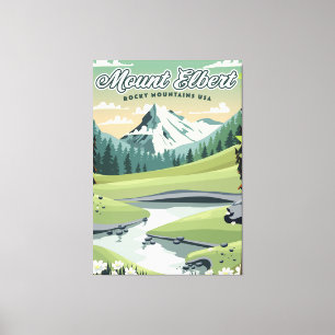 Montera Elbert Rocky mountains Travel-affisch Canvastryck