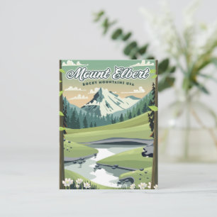 Montera Elbert Rocky mountains Travel-affisch Vykort