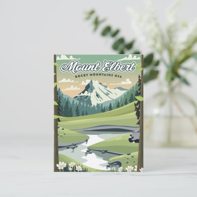 Montera Elbert Rocky mountains Travel-affisch Vykort (Stående Fram)