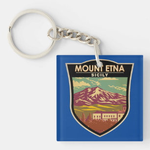 Montera Etna Sicily Travel Art Vintage