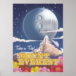 Montera Everest-Tecknadens reseaffisch Poster