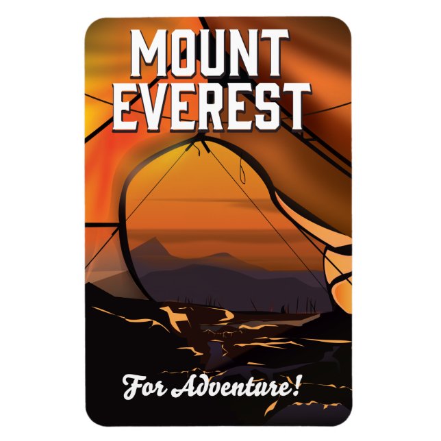 Montera Everest till Äventyr! Magnet (Vertikal)